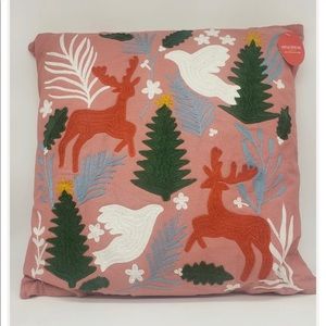 Opalhouse Jungalow Embroidered Winter Scene Square 18x18 Throw Pillow